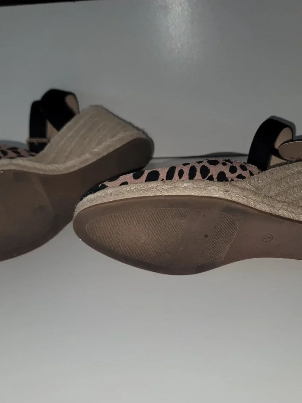 LOFT Animal Print Espadrille Wedges Size 9